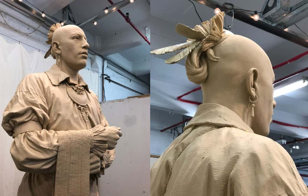 Rome Oneida warrior sculpture